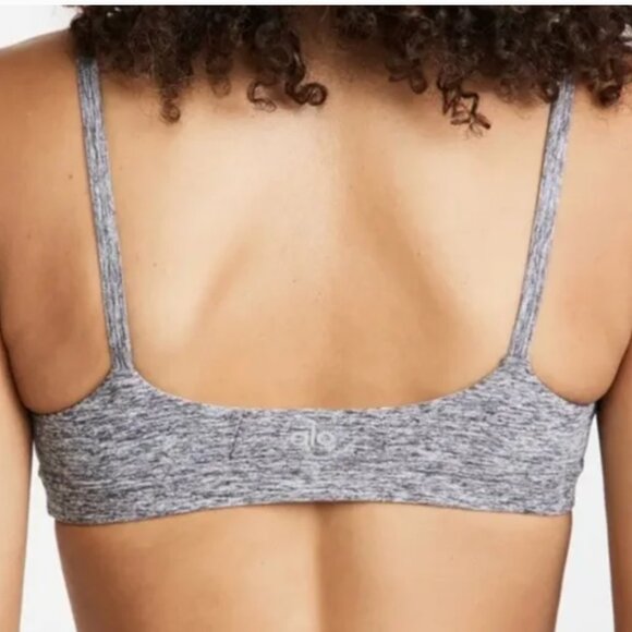 Alo Alosoft Heather Gray Cami Sports Bra Large - Picture 3 of 8